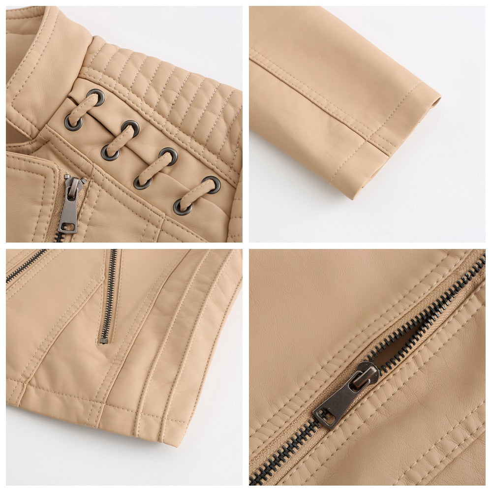 Lashed Lambskin Jacket for Women