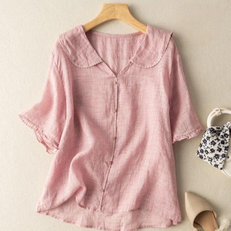 Adèle™ Linen Blouse