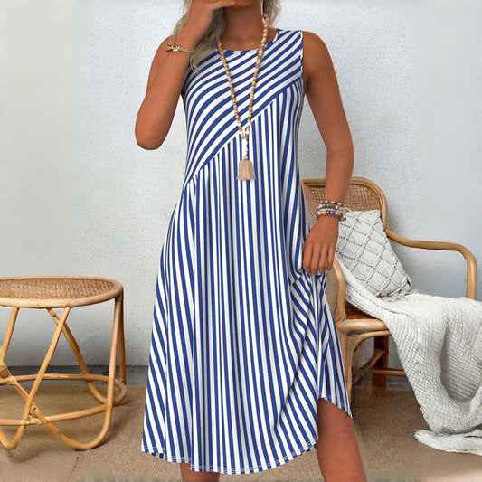 Heidi™ Sleeveless Striped Summer Dress