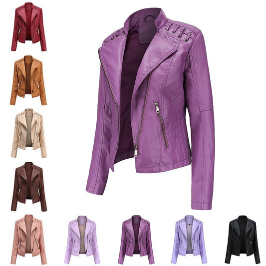 Lashed Lambskin Jacket for Women