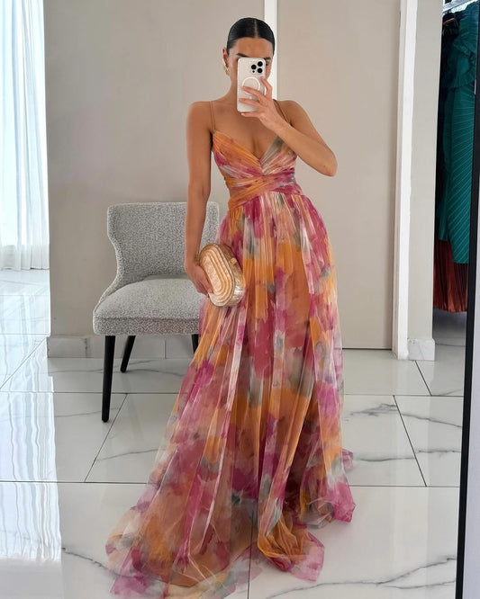 Chloé™ Charming Maxi Dress with Floral Print
