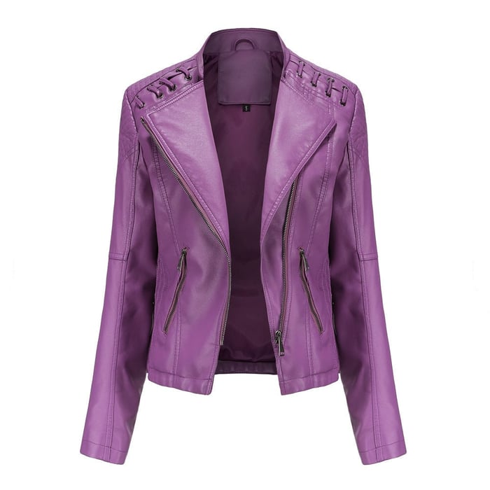 Lashed Lambskin Jacket for Women