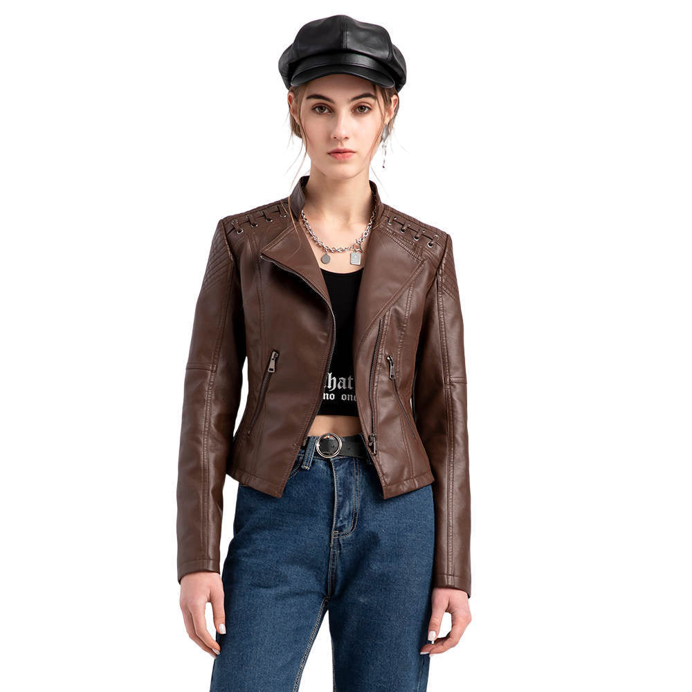 Lashed Lambskin Jacket for Women